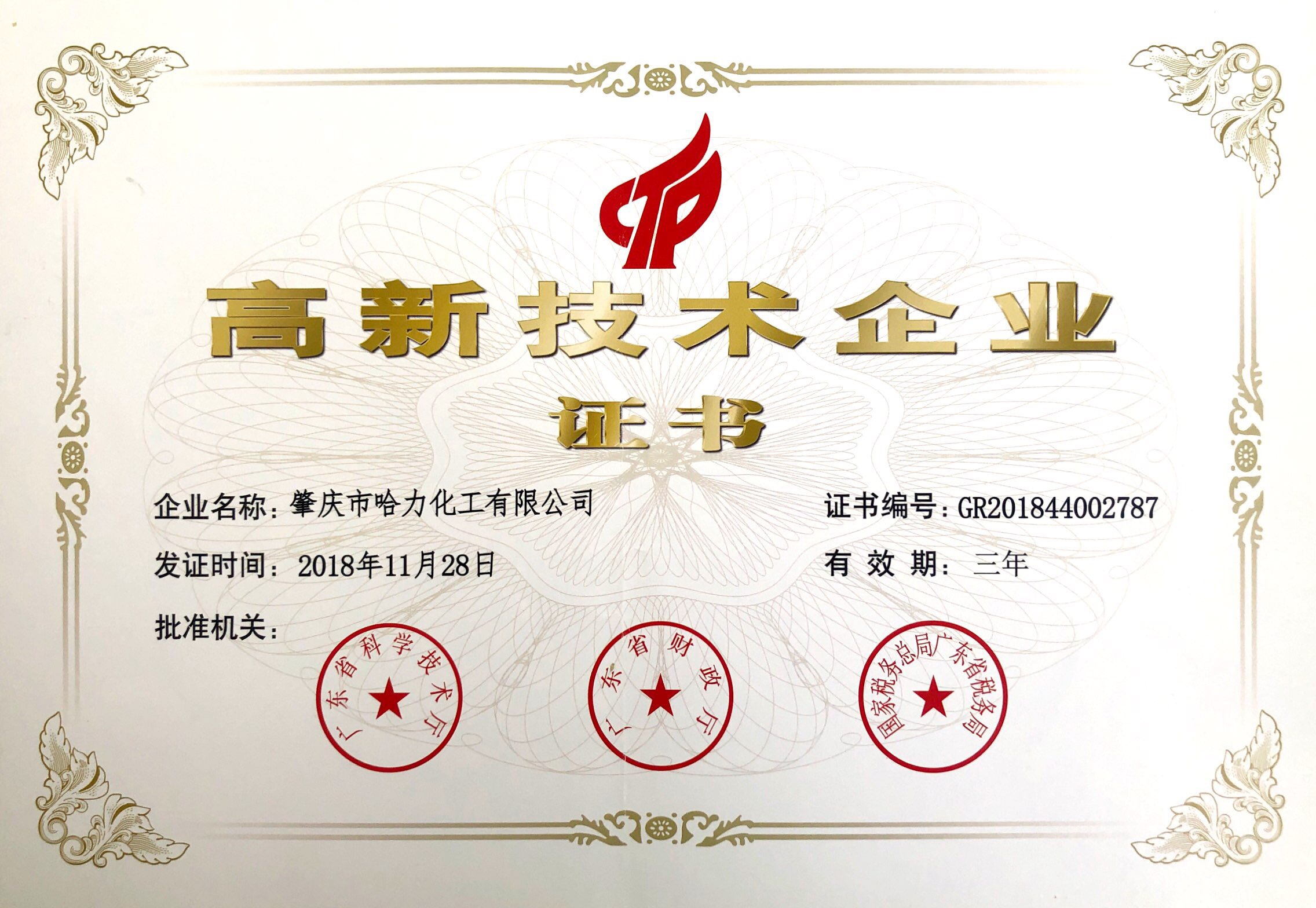 High Technology Expertise Certificate